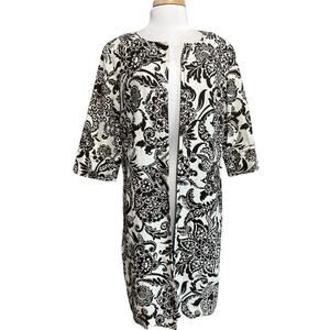 Willow Glen Jacket Duster Trench Brown Ivory Linen Whimsy Paisley Career 12